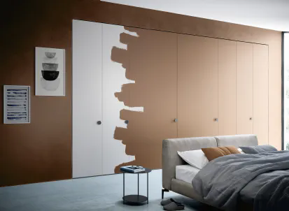 Armadio con ante battenti tinteggiabile a piacere Alfa Intono di Novamobili