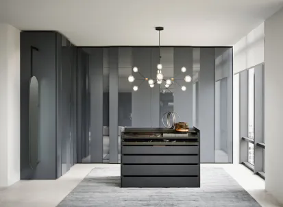 Armadio Plissé angolare con anta scorrevole di Novamobili