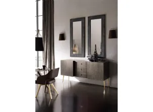 Specchio rettangolare Asia con cornice in legno di Cantori