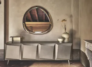Specchio con cornice in vetro Aura di Calligaris