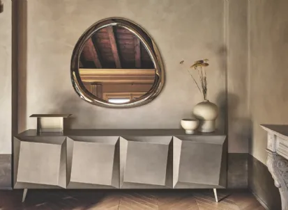 Specchio con cornice in vetro Aura di Calligaris