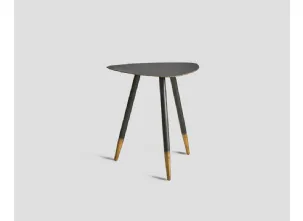 Tavolino DB005455 metallo bordatura e piedi color ottone di Dialma Brown