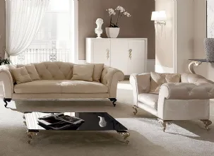 Tavolino basso con top in vetro George di Cantori