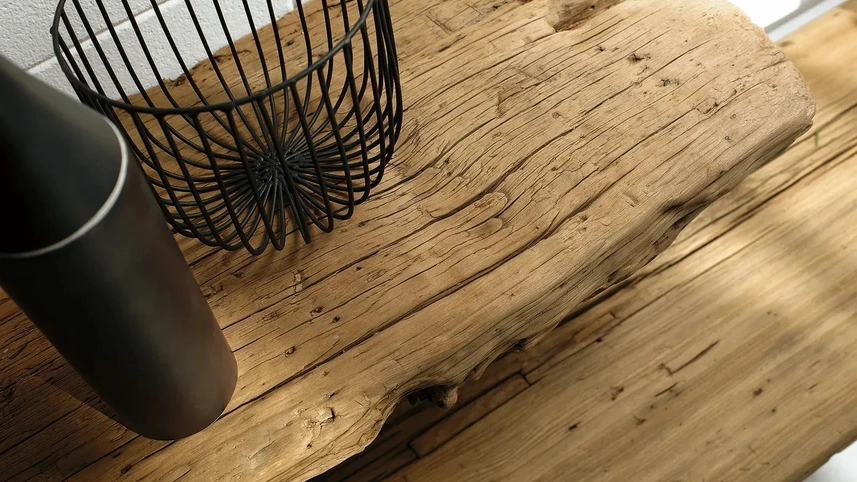 Mensole in legno secolare Line di Nature Design