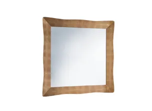 Specchio di design con cornice in foglia d'oro o rame Nausica di Riflessi