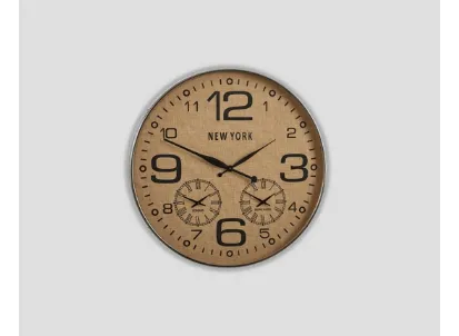 Orologio da muro DB005563 acciaio finitura nickel quadrante tessuto corda di Dialma Brown