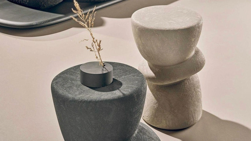 Tavolino Ovoo in gres porcellanato di Nature Design