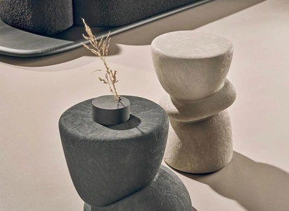 Tavolino Ovoo in gres porcellanato di Nature Design