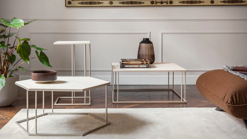 Renee esagonale, rettangolare e da divano in vetroceramica di Calligaris