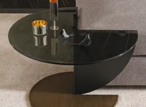 Tavolino di design con base in vetro Rialto di Misuraemme