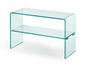 Tavolino Rialto Side in vetro curvato con ripiano di Fiam