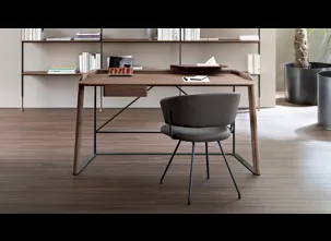 Scrittoio in legno e metallo Scriba di Bonaldo