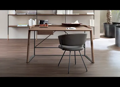 Scrittoio in legno e metallo Scriba di Bonaldo