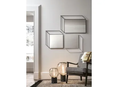 Specchio tridimensionale con bordino in metallo Sguardo di Caos Creativo by Rossi&Co