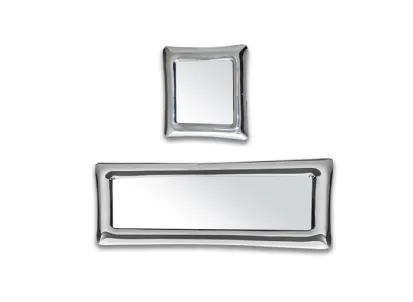 Specchio moderno Sinuo con cornice bombata in cristallo specchiante di Riflessi