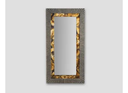 Specchio DB006106 alto legno con cornice decorata di Dialma Brown