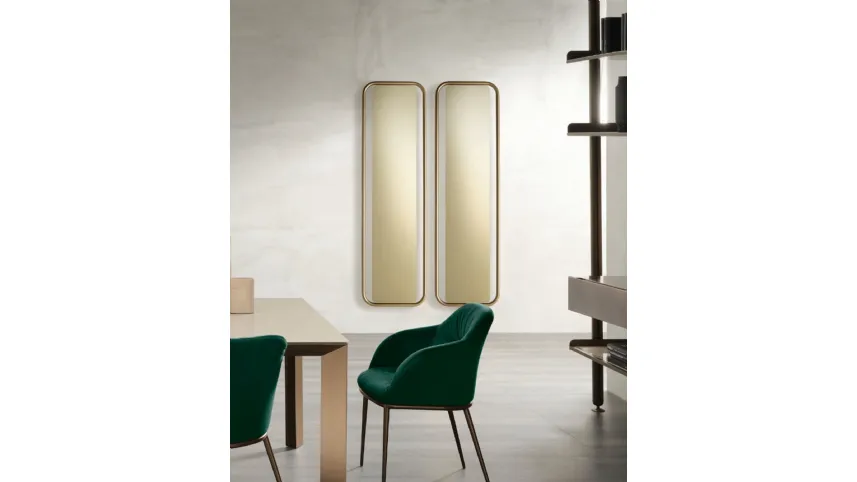 Specchio Iris con cornice in metallo di Riflessi