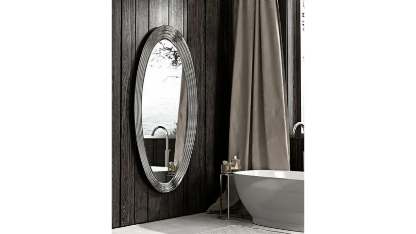 Specchio Queen con cornice in cristallo di Riflessi