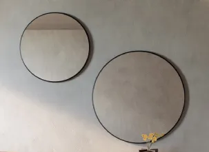 Specchio rotondo con cornice in legno Sunset di Nature Design