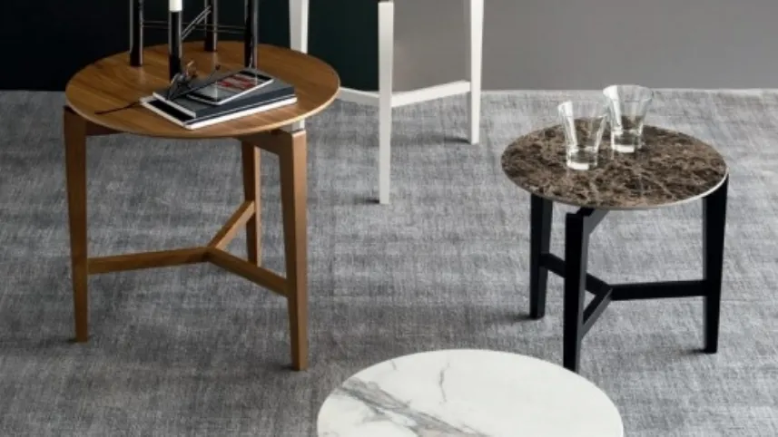 Tavolino rotondo in legno Symbol di Calligaris