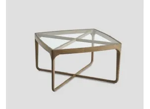 Tavolino salotto DB006508 legno mindi top vetro di Dialma Brown