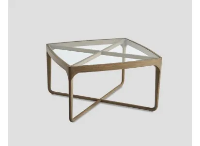 Tavolino salotto DB006508 legno mindi top vetro di Dialma Brown