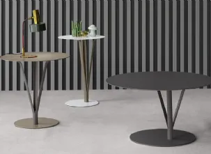 Tavolino di design in metallo Kadou coffee di Bonaldo