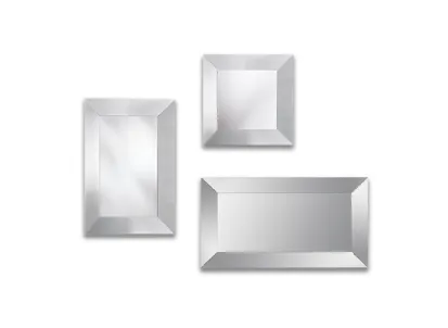 Specchio moderno con cornice specchiante Trapezio di Riflessi