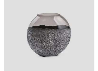 Vaso DB006628 vetro decorazione finitura sabbiata di Dialma Brown