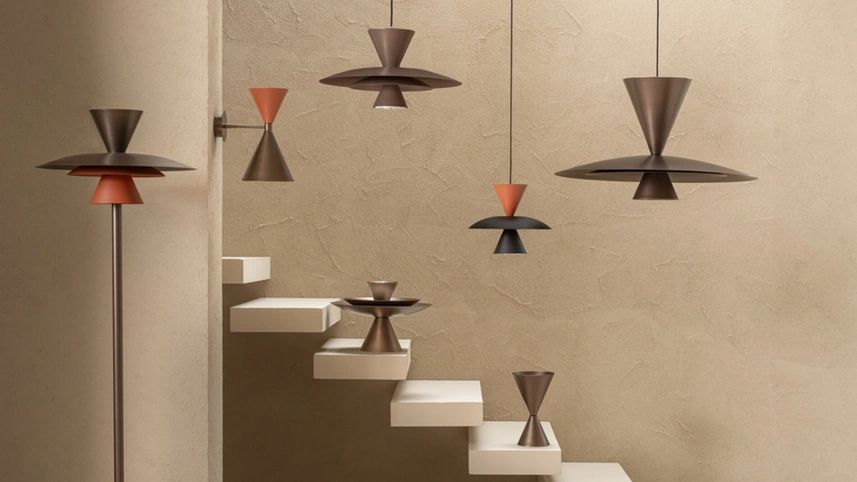 Lampada in metallo verniciato Chiara di Riflessi