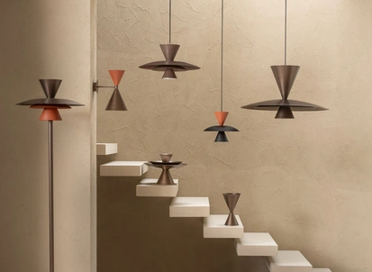 Lampada in metallo verniciato Chiara di Riflessi