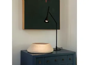 Lampada da tavolo Diesis  in metallo verniciato con diffusore orientabile in rotazione e inclinazione di Ideal Lux