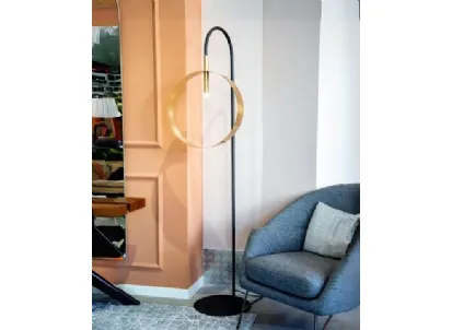 Lampada Led Loop PT in metallo verniciato grafite di Riflessi