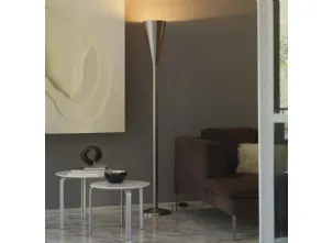 Lampada da terra in ottone nichelato di Fontana Arte