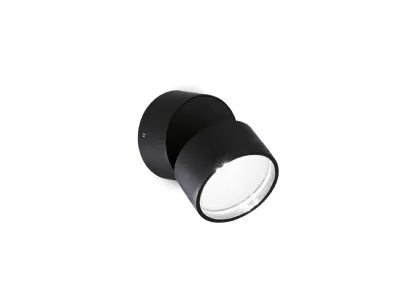 Lampada Omega Round in alluminio verniciato Bianco con diffusore inclinabile di Ideal Lux