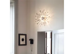 Lampada da parete Pauline in vetro soffiato e modellato a mano di Ideal Lux