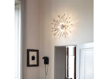 Lampada da parete Pauline in vetro soffiato e modellato a mano di Ideal Lux