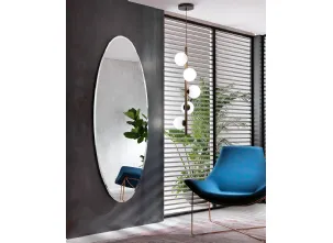 Lampada a sospensione Twist SV5 in metallo con bulbi in vetro bianco satinato di Riflessi