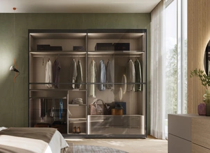 Armadio con anta scorrevole in vetro Dama 41 di Orme