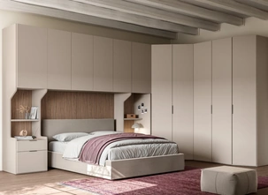 Armadio angolare a ponte con anta battente Liscia + Crea 1200 e Crea 138 38 di Orme