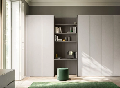 Armadio ad ante battenti con vano scrivania Tratto 29 di Orme