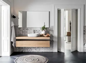 Mobile da Bagno sospeso in legno Teddy 03 di Alta Corte