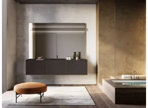 Mobile da Bagno sospeso in materico lava Major 01 di Birex
