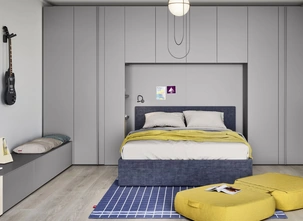 Cameretta a ponte con letto matrimoniale Arial di Nidi