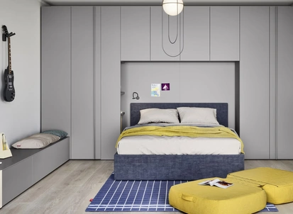 Cameretta a ponte con letto matrimoniale Arial di Nidi