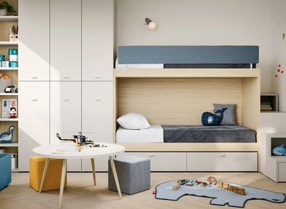 Cameretta con letti a castello Nuk di Nidi