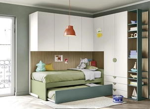 Cameretta a Ponte con Letti Estraibili di Nidi