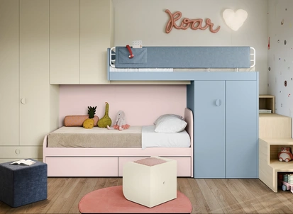 Cameretta con letti a soppalco di Nidi