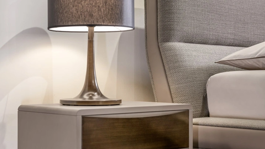 Comodino Concetto in legno e metallo di Cantori