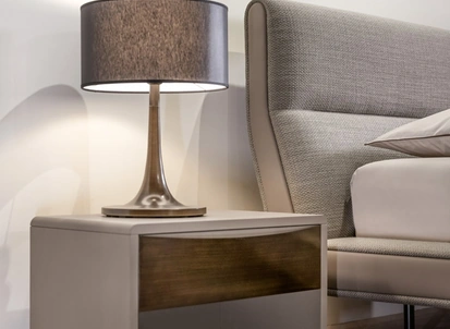 Comodino Concetto in legno e metallo di Cantori